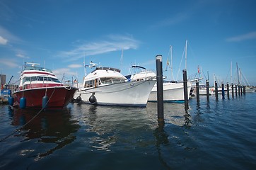 Image showing boats in a marina