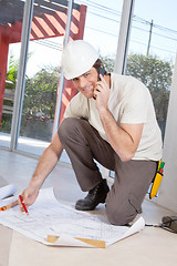 Image showing Portrait of a happy construction worker