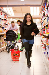 Image showing Asian Woman Grocery Store