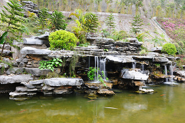 Image showing Chinese rockery garden