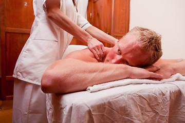 Image showing Man Massage Spa