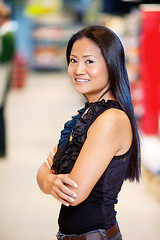 Image showing Asian Woman in Grocery Store