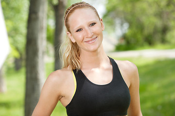 Image showing Close-up of woman in sportswear