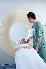 Image showing Nurse and Patient CT Scan