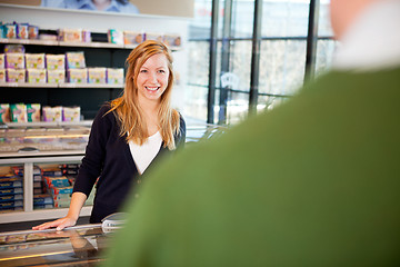 Image showing Supermarket Woman Flirt