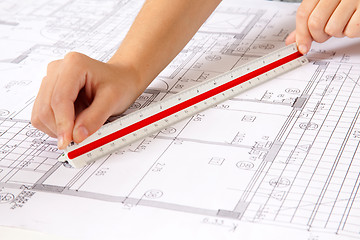 Image showing Scale Ruler on Blueprints