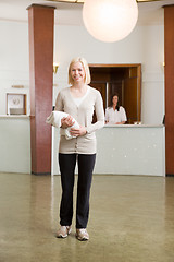 Image showing Woman in Spa Reception