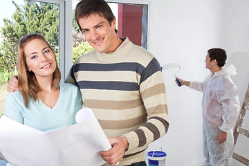 Image showing Portrait of happy couple together