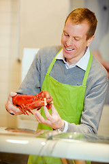 Image showing Fish Counter with Lobster