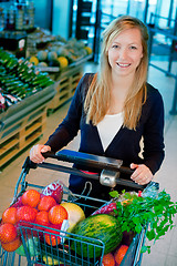 Image showing Woman in Supermarket