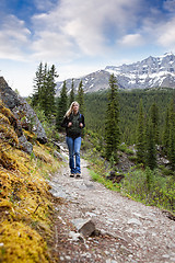 Image showing Woman on Trail