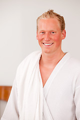 Image showing Man in Bathrobe