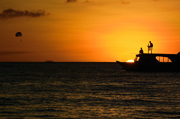 Image showing Ocean sunset landscape