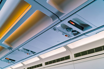 Image showing Airplane interior