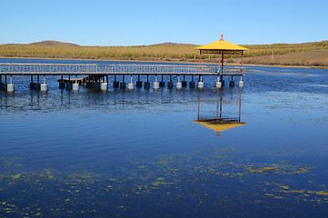 Image showing Lake in the grassland