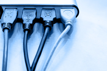 Image showing USB Cables in Hub