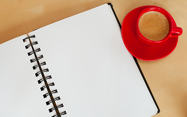 Image showing Coffee and Diary