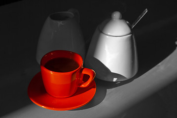 Image showing Red Cup of Coffee