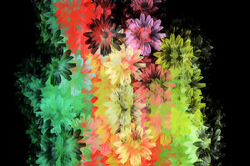 Image showing colorful floral pattern