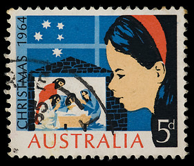 Image showing christmas postage stamp