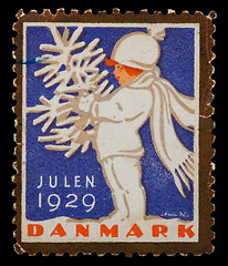 Image showing christmas postage stamp