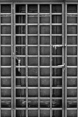 Image showing barred door