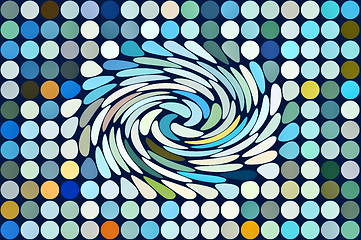 Image showing colorful dots vortex