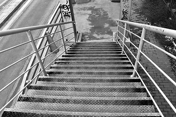 Image showing overpass bridge stairs