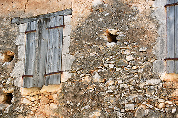 Image showing stone wall window