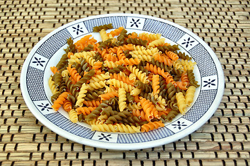 Image showing raw fusilli pasta