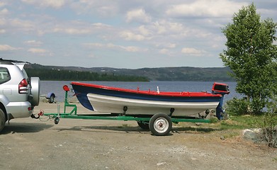 Image showing Boat on a trailer