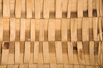 Image showing Background of rustic interlaced straw