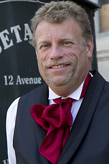 Image showing Portrait of a man with a bow tie.