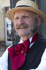 Image showing Man with a straw hat