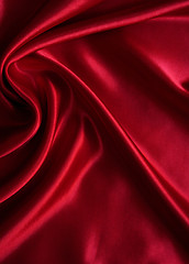 Image showing Smooth elegant red silk 