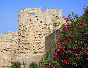 Image showing Greece. Rhodes island. Tower in st John knights castle 