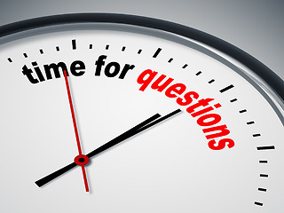 Image showing time for questions