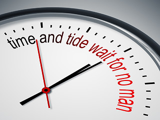 Image showing time and tide wait for no man