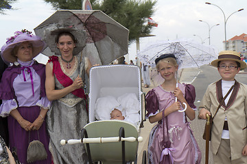 Image showing A family posing