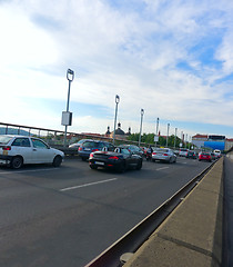 Image showing Cars on Bridge