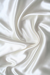 Image showing Smooth elegant white silk can use as background 