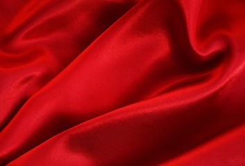 Image showing Smooth Red Silk as background 