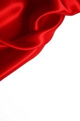 Image showing Smooth Red Silk as background 