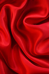 Image showing Smooth Red Silk as background