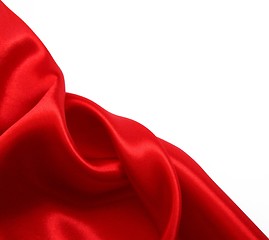 Image showing Smooth Red Silk as background 