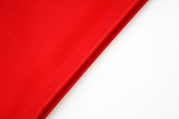 Image showing Smooth Red Silk on a white background 