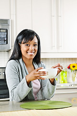 Image showing Woman having breakfast