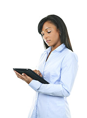 Image showing Woman with tablet computer