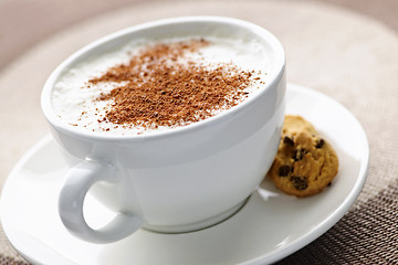 Image showing Cappuccino or latte coffee