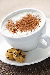 Image showing Cappuccino or latte coffee